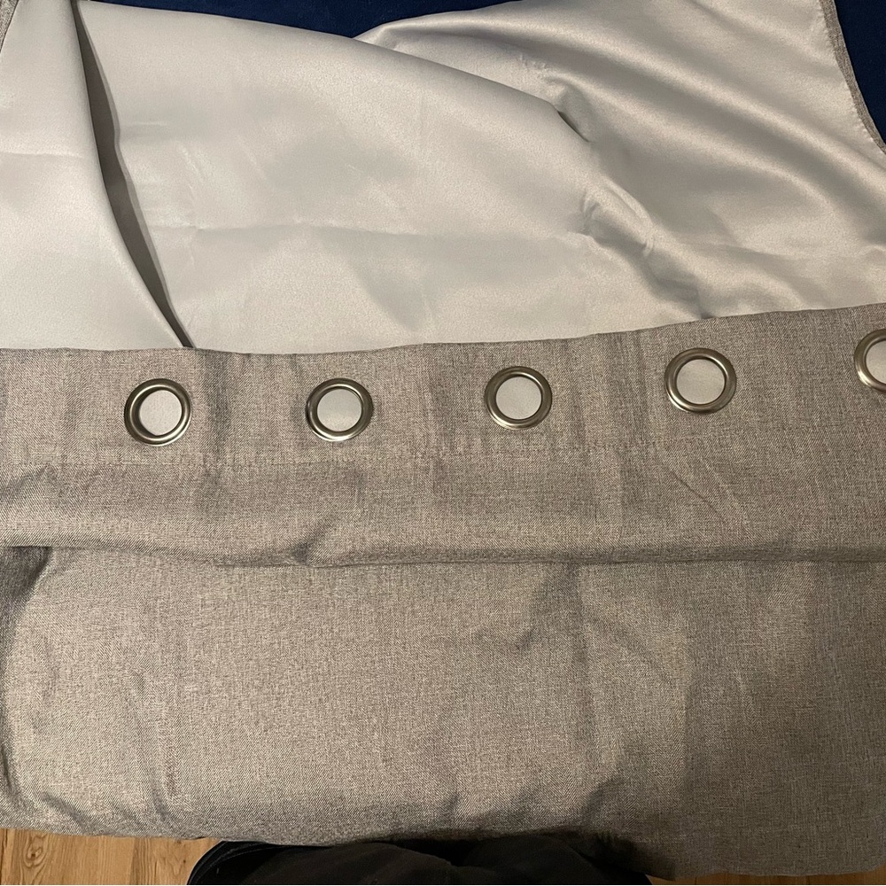 4 Gray Grommet Curtain Panel